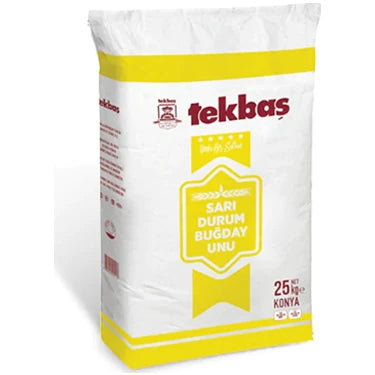 Tekbaş Sarı Durum Erişte,Pizzalık Un 25 KG